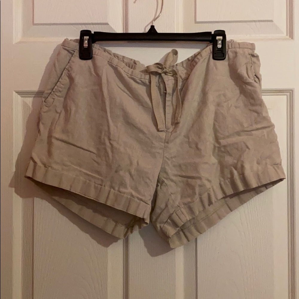 Cream/Tan colored shorts